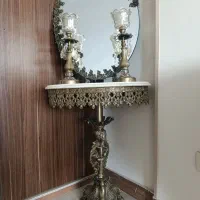 آینه و شمعدان کامل برنجی