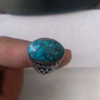 انگشتر فیروزه وعقیق یمنی قدیمی