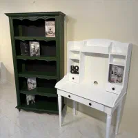 میز تحریر و کتابخانه چوبی
