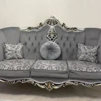 مبل ۹ نفره پارچه ترک با میز عسلی و جلومبلی