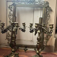 اینه شمعدان برنز