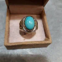 انگشتر نقره و فیروزه