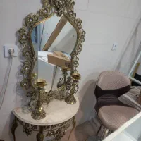 اینه شمعدان و گلدان برنز