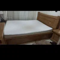 تخت خواب چوبی جکدار + تشک طبی