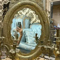 آینه شمعدان آنتیک برنجی