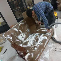 مبل شویی درمنزل موکت چسبان زمین تضمینی ۱۰۰درصد