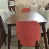 میز ناهار خوری شش نفره چوبی