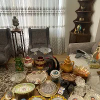 کریستال چینی لمونژشکلات میوه آجیل قهوه خوری آنتیک