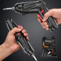دیوار رو به زانو درمیاره/دریل شارژی ۴۷تکه SteelFox
