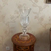 یک عدد شمعدان دو تکه کریستال  بوهمیا بسیار شیک