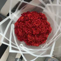 دسته گل باکس گل روبانی