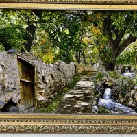 تابلو دست باف همراه ابریشم