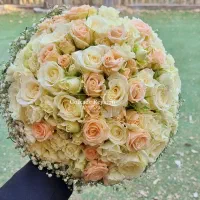 دسته گل عروس طبیعی