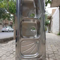 سینک روکار دولنگه تمام استیل اخوان