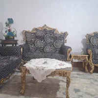 یک دست مبل هفت نفره سلطنت با چوب راش
