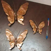 پروانه های مسی دیوار کوب دکوری