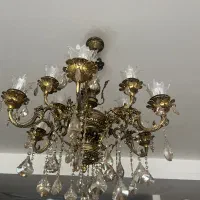 لوستر برنز شش شاخه دوازده شعله