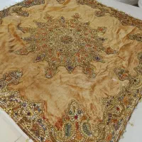 رومیزی چهارنفره سرمه دوزی نفیس قدیمی