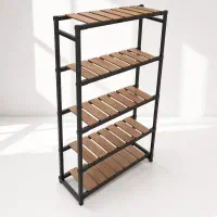 قفسه چوبی فلزی