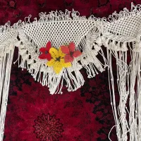 پرده مکرومه دستبافت