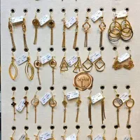 گوشواره طلاآویز دار طلا رزگلد