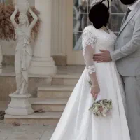 لباس عروس ساتن آمریکایی و دانتل