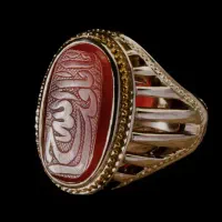 انگشتر عقیق سرخ یمنی حکاکی ( کوپال صفویه)