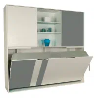 تخت تاشو رابین نوجوان کم‌جا چوب + تشک برمِن