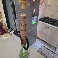 قلیان تنه چوب بزرگ با تنگ و سری