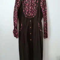 مانتو شهرزادی سبز گل دار