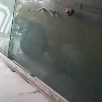 شیشه مغازه درب کامل ۸میل