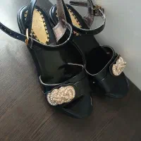 صندل مشکی لژدار