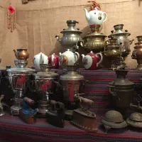 سماور ذغالی سینی مسی