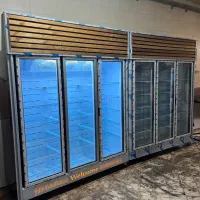 لبنیاتی یخچال سه درب سوپرمارکتی فریزر شیر سردکن