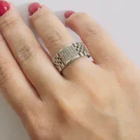 انگشتر نقره طرح رولکس