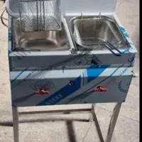 سرخ کن دو لگن استیل