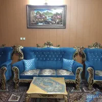 مبلمان 7 نفره بدون فرورفتگی و پارگی در حد نو