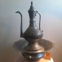آفتابه لگن مسی قدیمی عتیقه سالم
