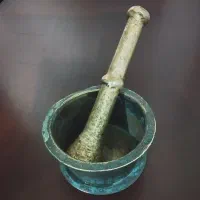 هاون برنجی قدیمی  و مجمع مسی