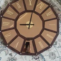 ساعت رنگ برنز وچوب