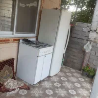 یخچا ل تمام فریزر سالم همراه با اجاق گازباهم