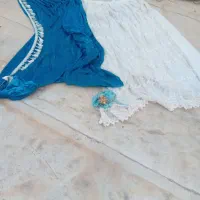 دو عدد پرده با آستر و شال و سرب و ...
