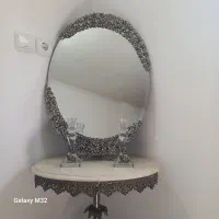 اینه کنسول سیاه قلم برنجی