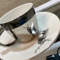 فنجان نعلبکی وارداتی آینه ای