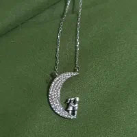 گردنبند نقره ماه