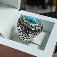 انگشتر نقره کلکسیونی جواهری شیک