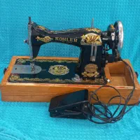 چرخ خیاطی کوهلر آلمان عتیقه قدیمی با دینام و پدال