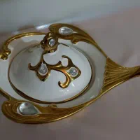 شکلات خوری طرح طاووس سرامیک طلایی یونیک