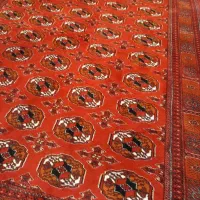 ۲عدد فرش دستباف رنگ روناس مناسب جهیزیه و پذیرایی