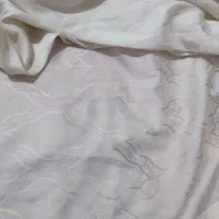 پرده پتینه کرم رنگ